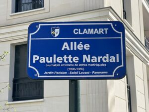 Placa Allée Paulette Nardal en Clamart (Francia)